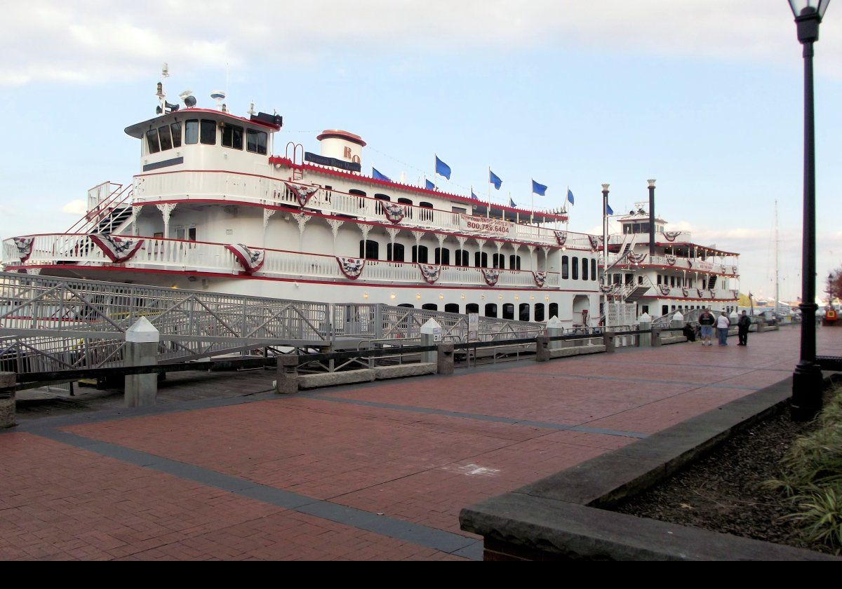 Take a dinner cruise on the Savannah River Queen!  No; we did not try it, but she is very stately.  