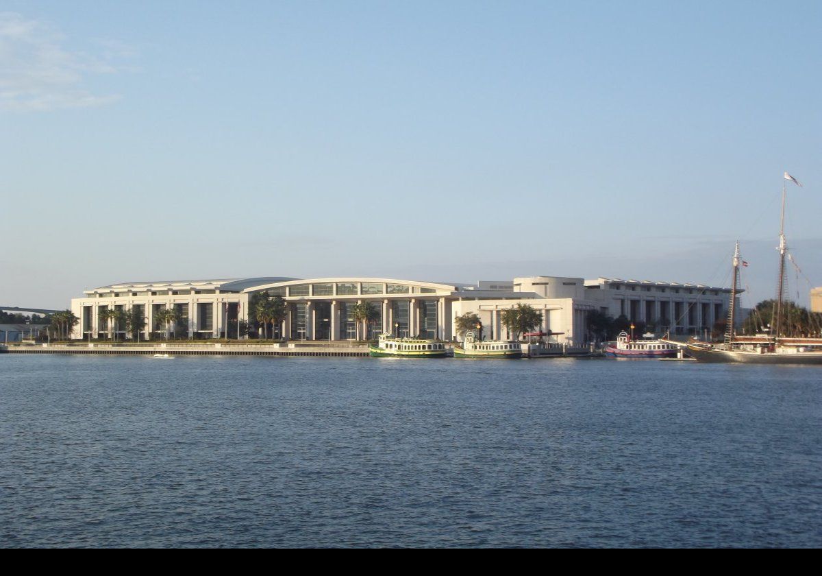 Across the Savannah River this is The Savannah International Trade and Convention Center,