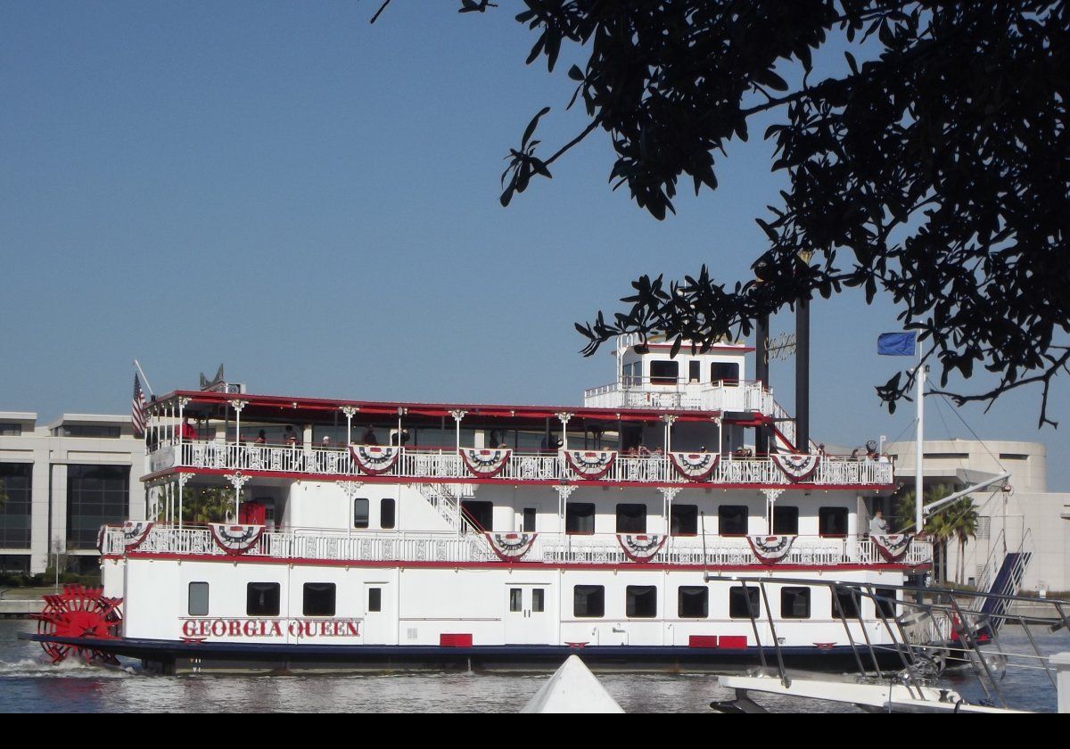 The "Georgia Queen", another paddle steamer plying the Savannah River for tourists.