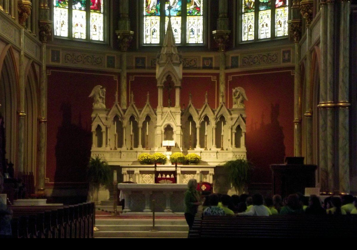 The interior of the Cathedral of St. John the Baptist in Savannah.