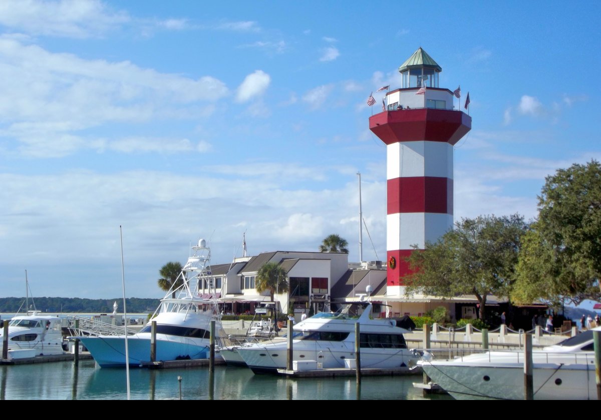 The Hilton Head Harbor Town Lighthouse near the south-west tip of Hilton Head Island.  Covered fully in the lighthouse section.