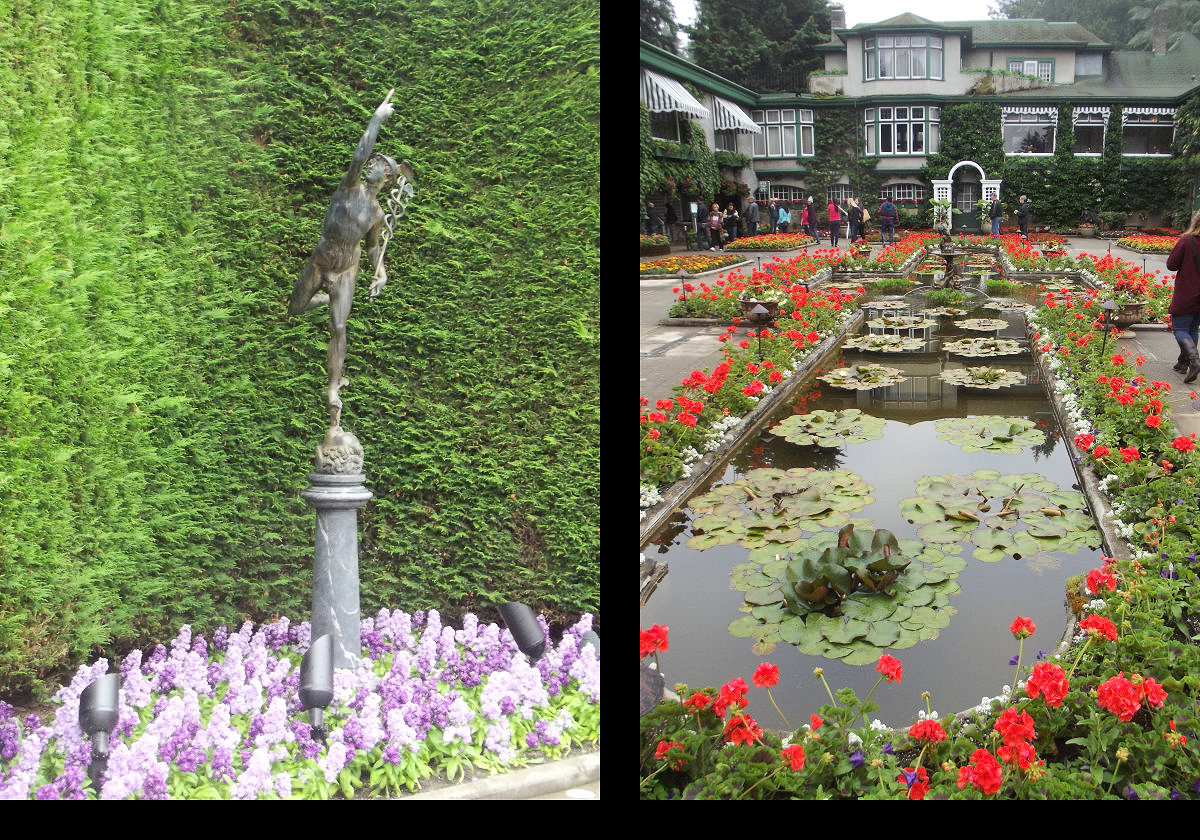 Two views of the Italian Garden.  