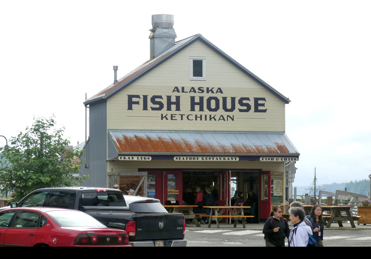 The Fish House is a famous restaurant serving fresh Alaskan seafood.