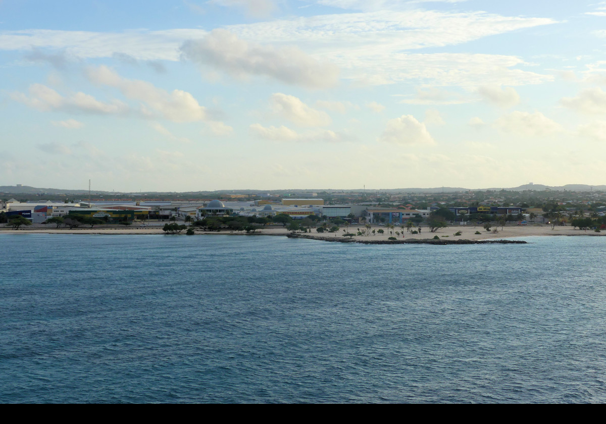 Arriving into ‎Oranjestad the capital of Aruba.  It is the smallest of the three "ABC" islands; Aruba, Bonaire & Curaçao.