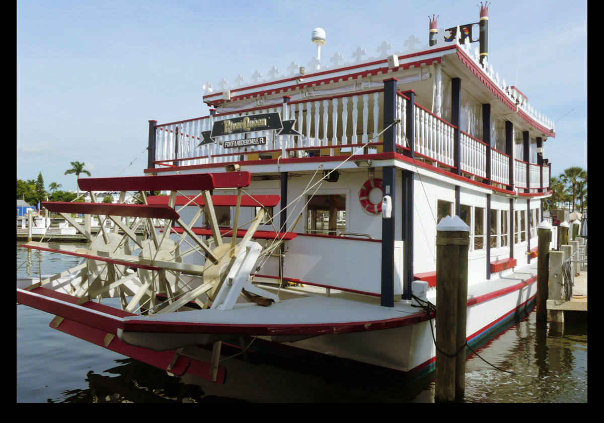 We had a long wait for our plane home, so we took a tour firstly on a bus, then on a paddle wheel bost like this one.  