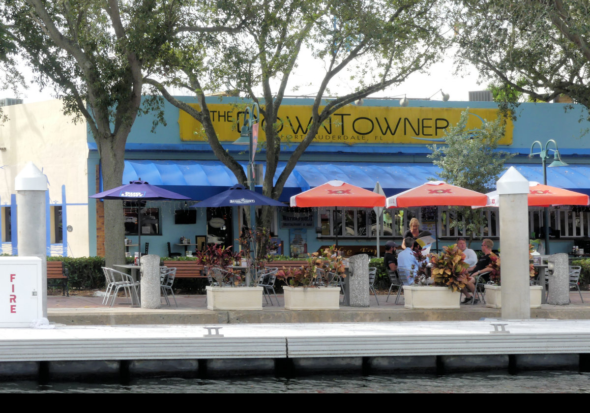 The Downtowner Saloon has been open for 22 years, and is located on the site of the old Maxwell Arcade that was built in 1925.  The food is reasonably priced, considering the location on the water.