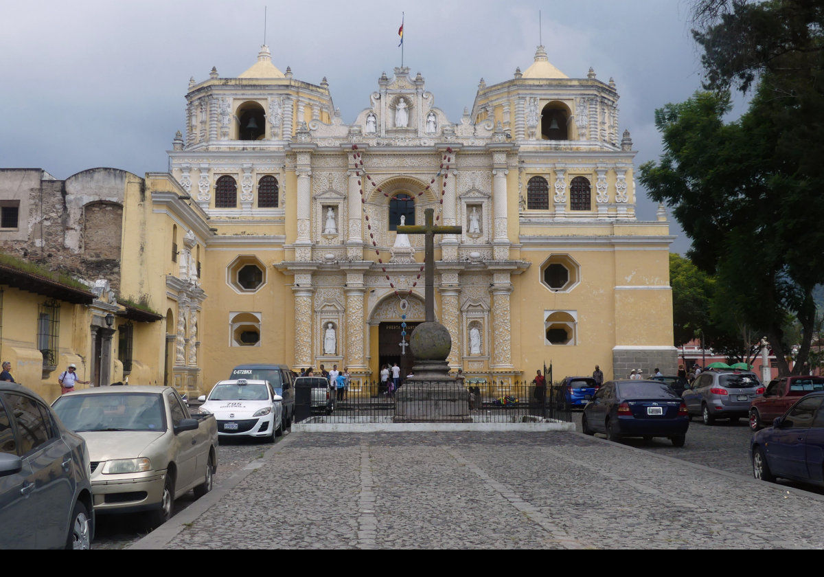Iglesia de La Merced; a baroque church in Antigua, Guatemala