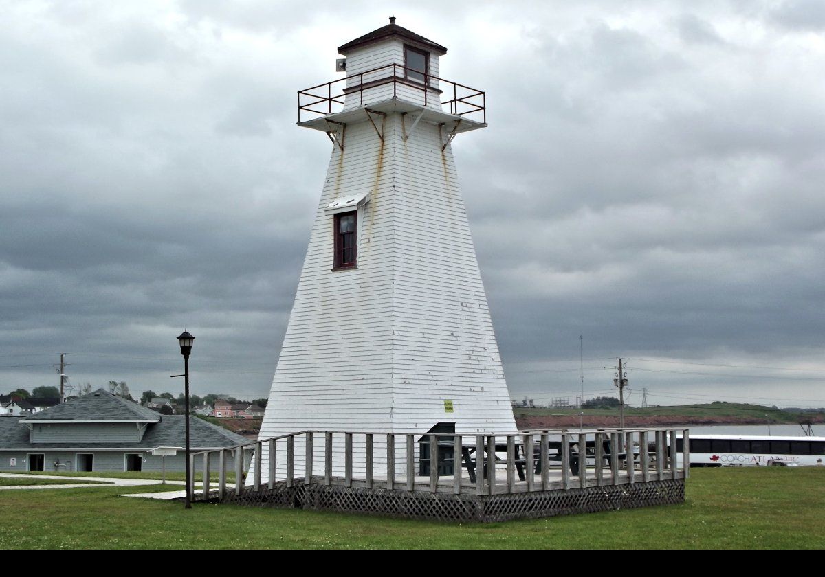 The Rear Range Light shown here has been moved to a site near the Confederation Bridge.  