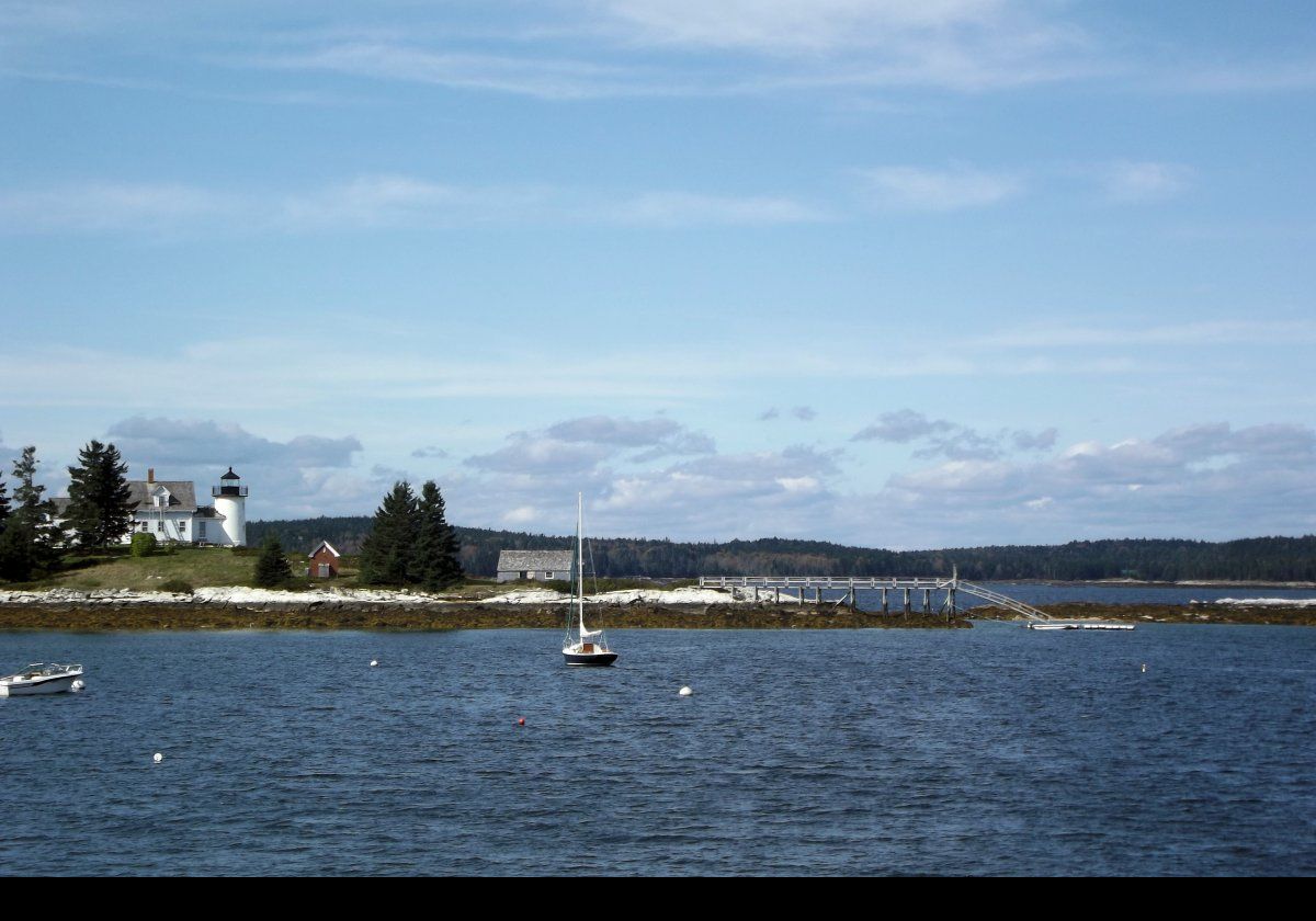 The lighthouse was decommissioned in 1933, and in 1934, Pumpkin Island was sold to George Harmon from Bar Harbor for the princely sum of $552.