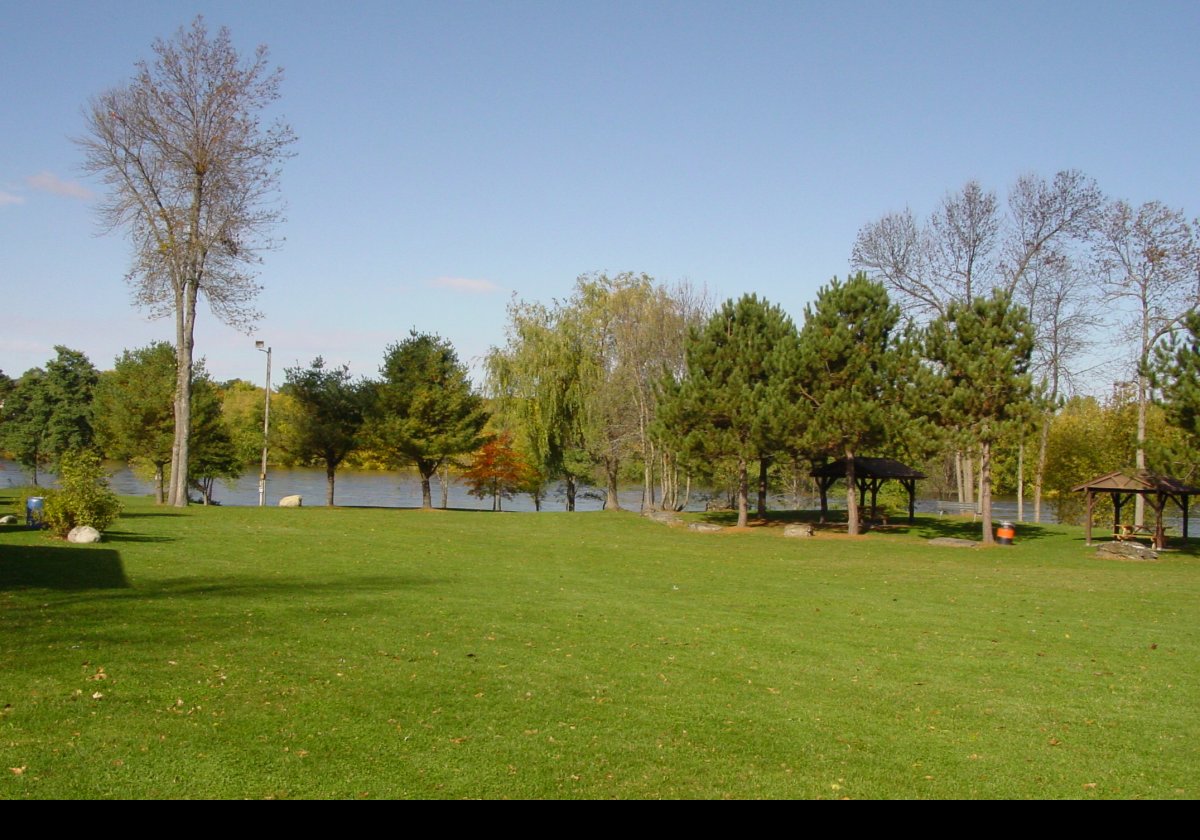 The park adjacent to Fort Halifax.