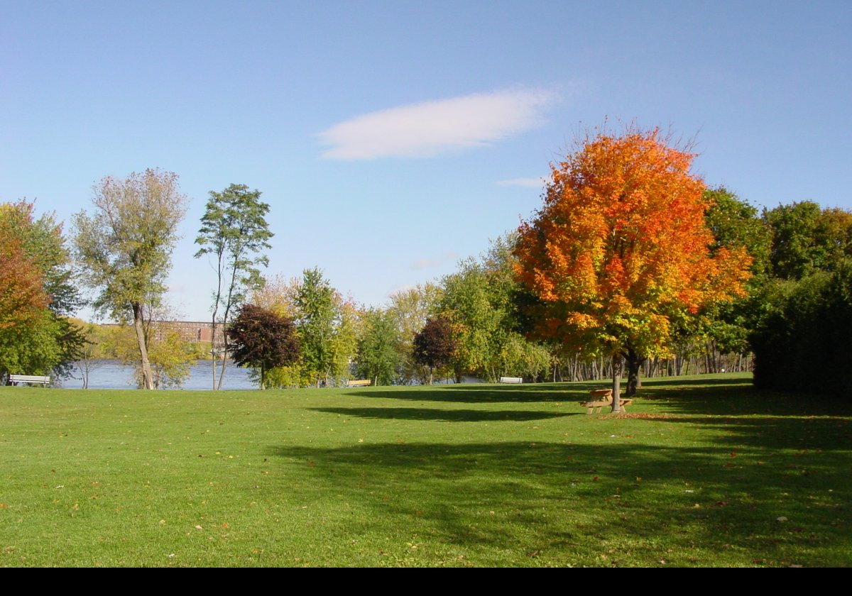 The park adjacent to Fort Halifax.