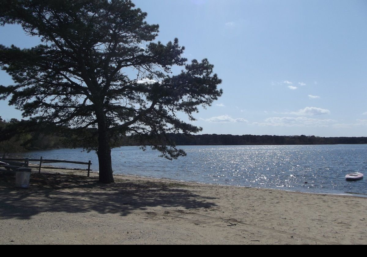 The small beach on the Great Pond in Eastham, MA.