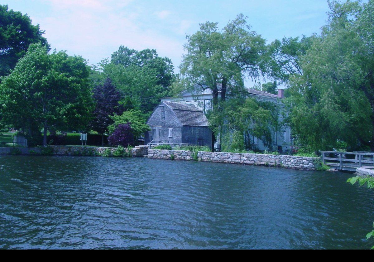 The Dexter Grist Mill on the edge of Shawme Lake in Sandwich, MA.  It is possible to mail order organic, stone ground cornmeal between mid-June & mid-October