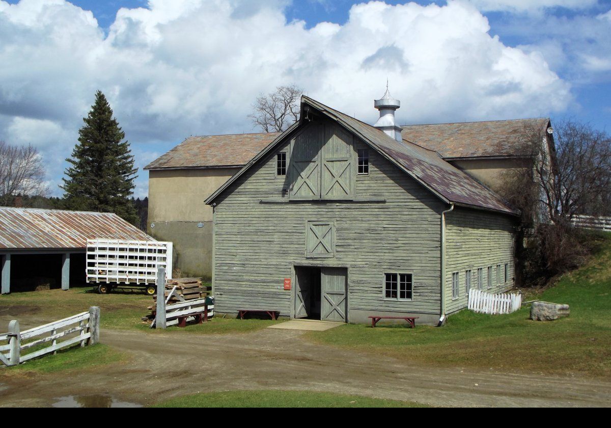 The Barn Complex.  The front part is now the Discovery Center.  The barn was built in 1910 on the foundation of a calf barn that was built in 1880 that burned down in 1910.  