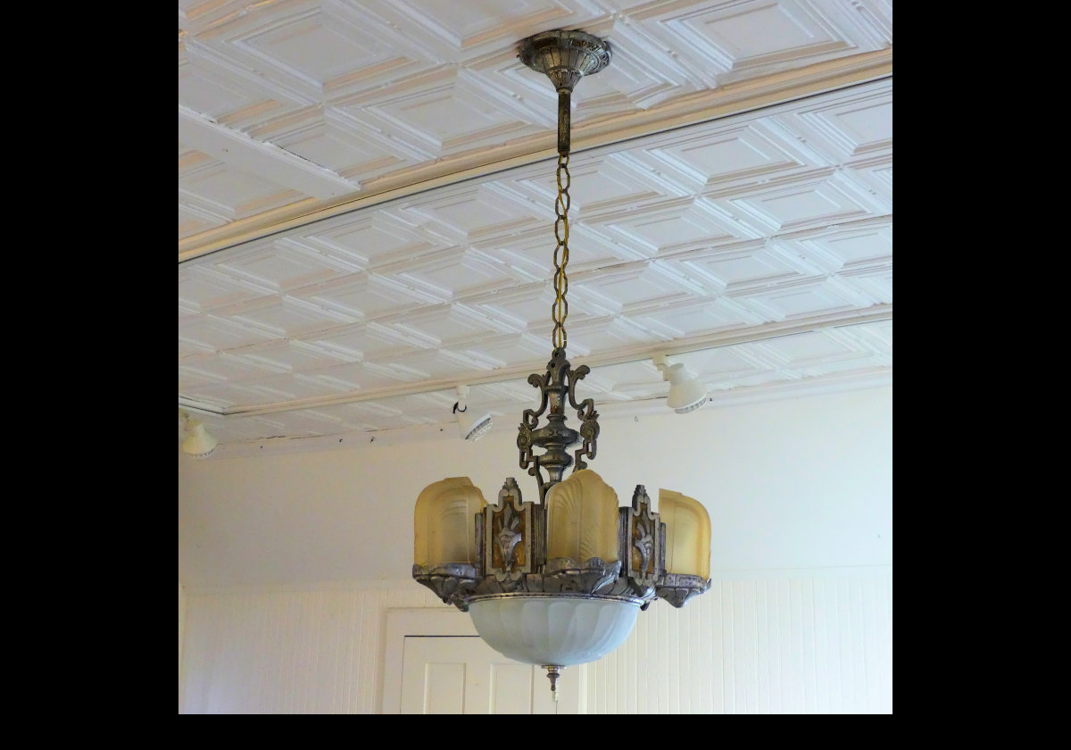 A delightful Art Deco style chandelier.  