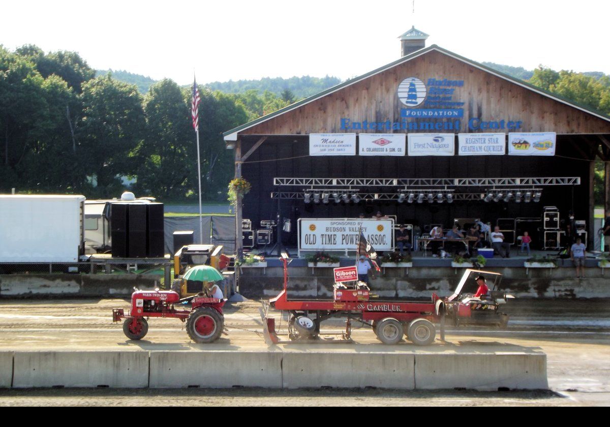 This series of pictures shows some of the tractor pulling, that is one of the more popular events of the show.  