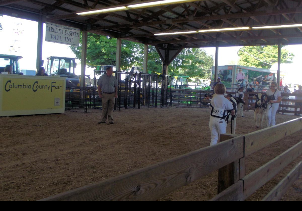 Here the youngsters show off their animal handling prowess.  