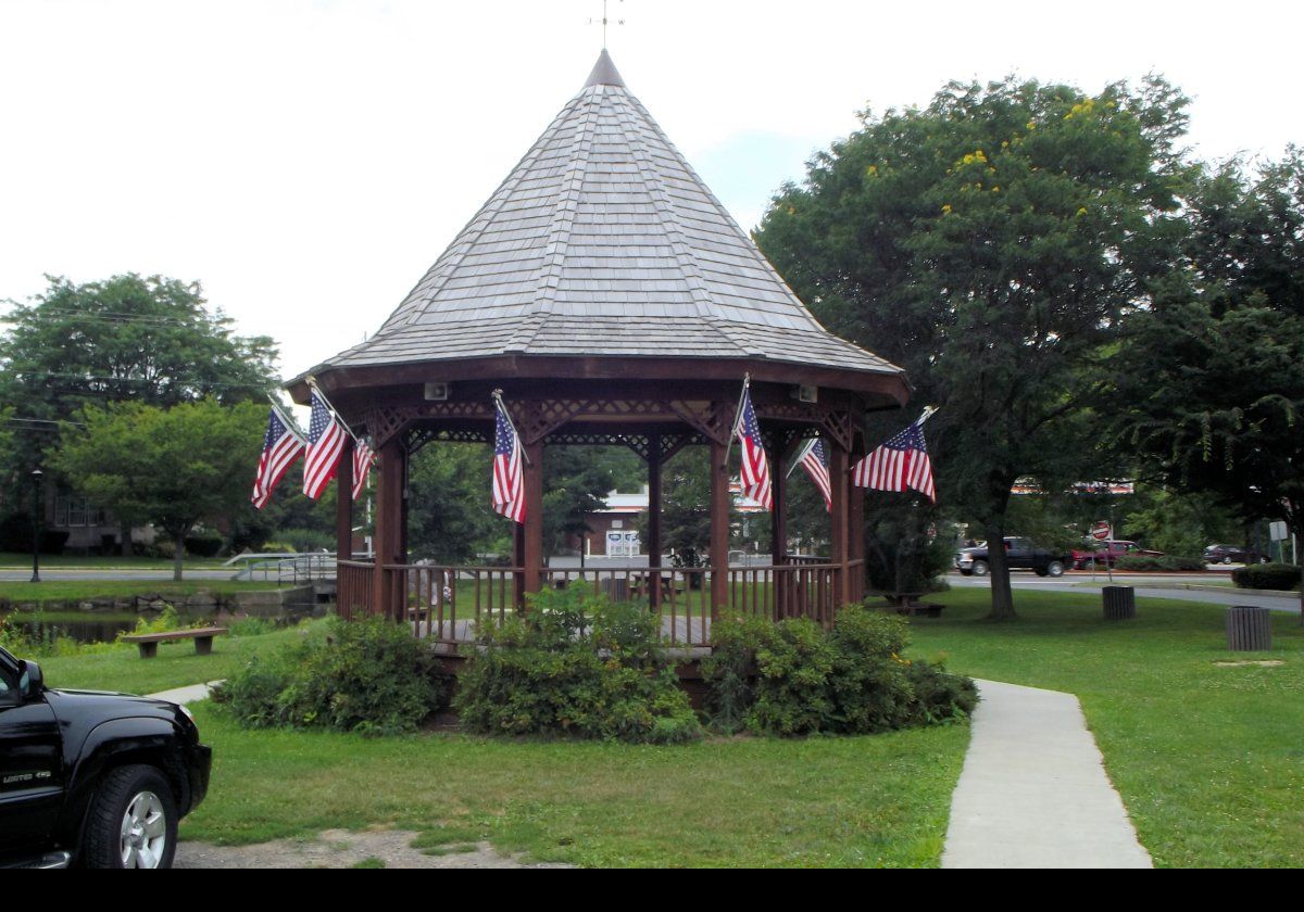 The bandstand in the center of the village.