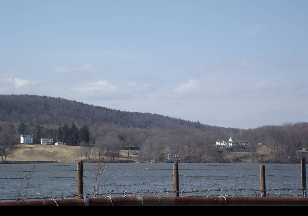 Looking across the Hudson River from the old railway station.