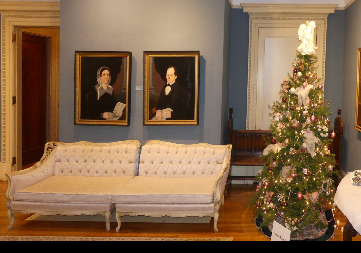 Oil paintings of Mr and Mrs Spencer, attributed to Susan Waters.  Click the image for a closer view.