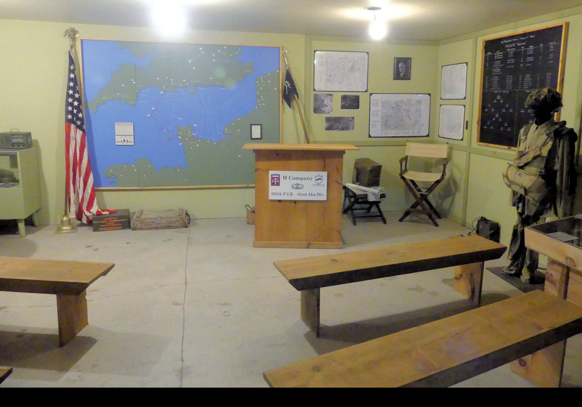 The briefing room.  This is where pilots and crew would get their instructions.
