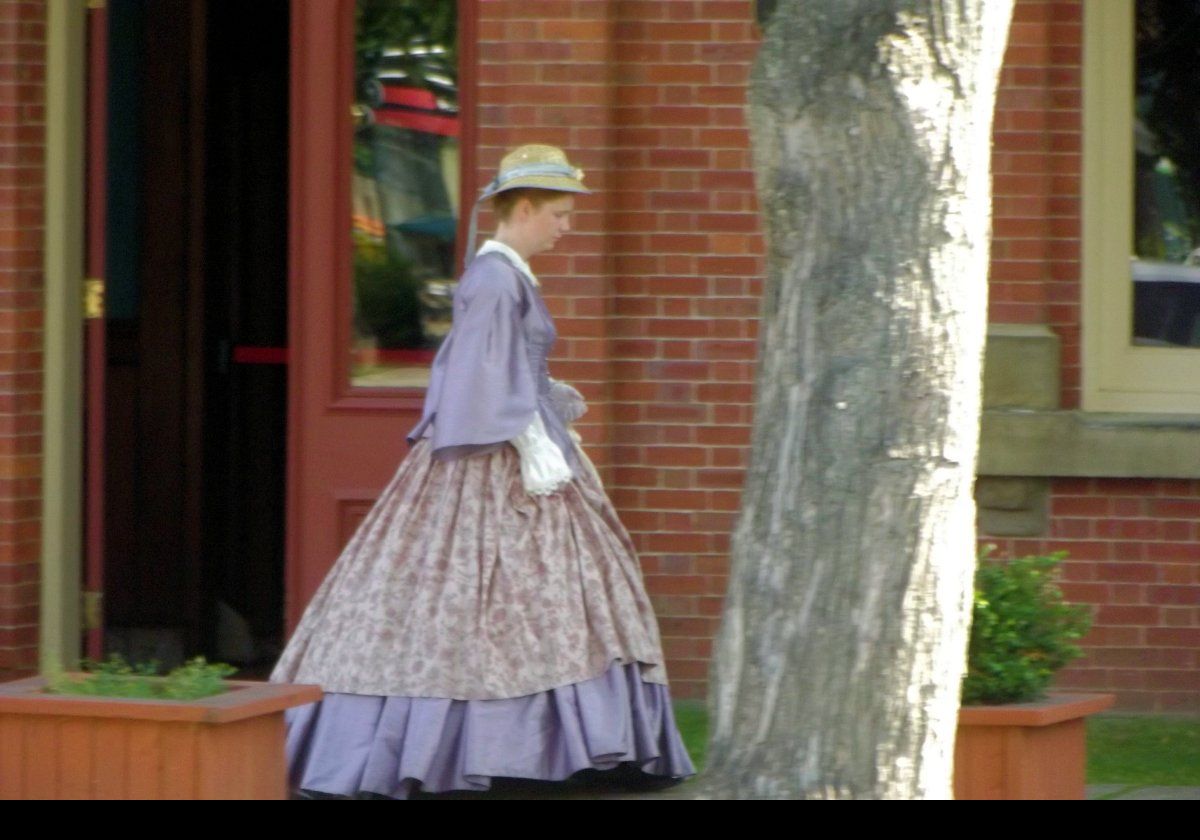 We saw a number of people in period attire around Charlottetown.  They take part in a number of events around the city.