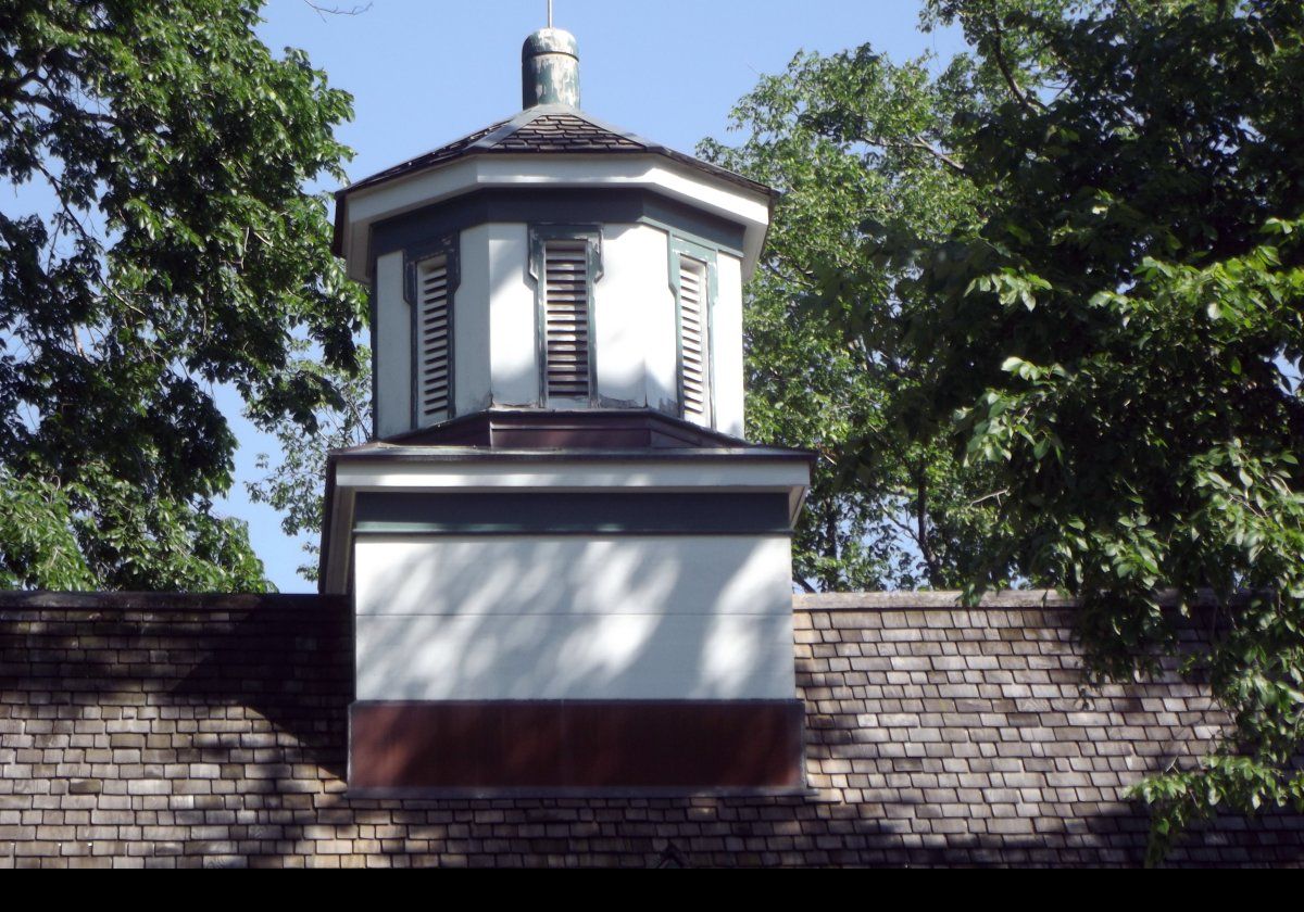 A close up of the cuppola on top of the old Horticultural Hall where the Uncommon Grounds Cafe is located.