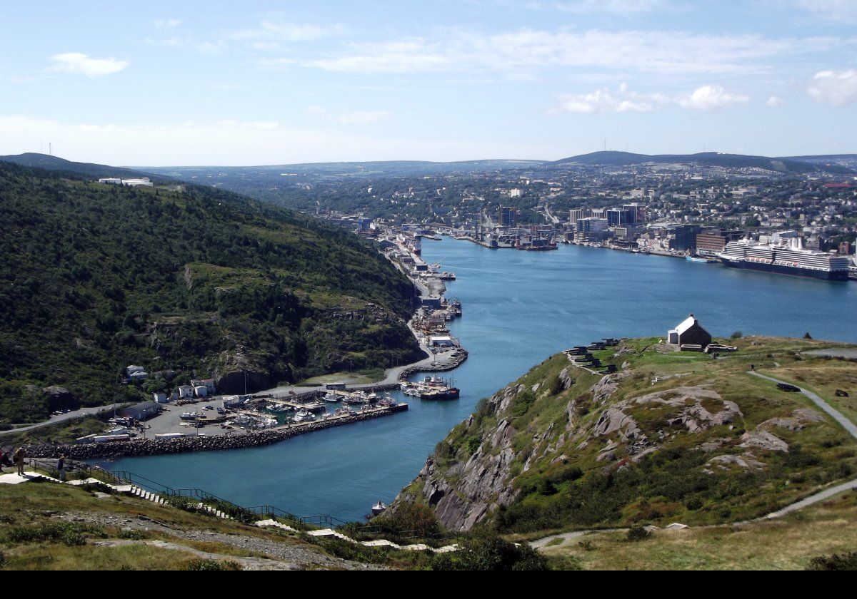 Surveying St John's from Signal Hill. It was at the Battle of Signal Hill in 1762 that the French surrendered to the British, giving up St Johnâ€™s. The British commander, Lt. Colonel William Amherst, renamed the hill from its old name "The Lookout" to "Signal Hill".