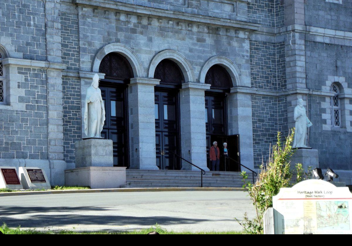 Close up of the entrance to the Basilica.