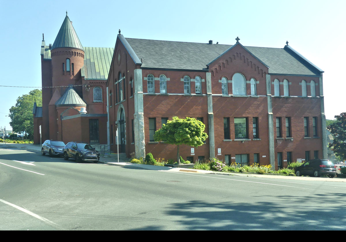 The Gower Street United Church at 99 Queens Rd, St. John's.  Completed in 1896, it is the fourth Methodist church to occupy this site.