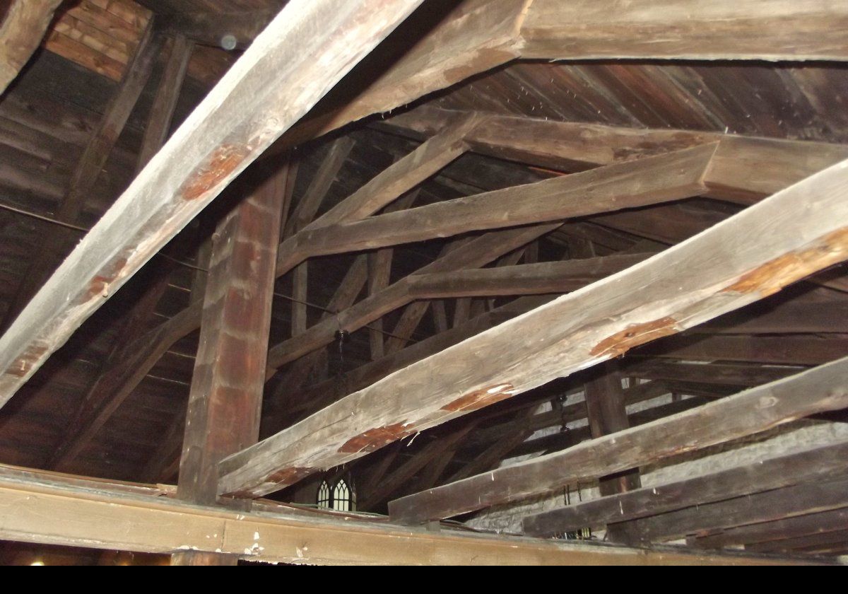 The roof structure in St Patrick's.