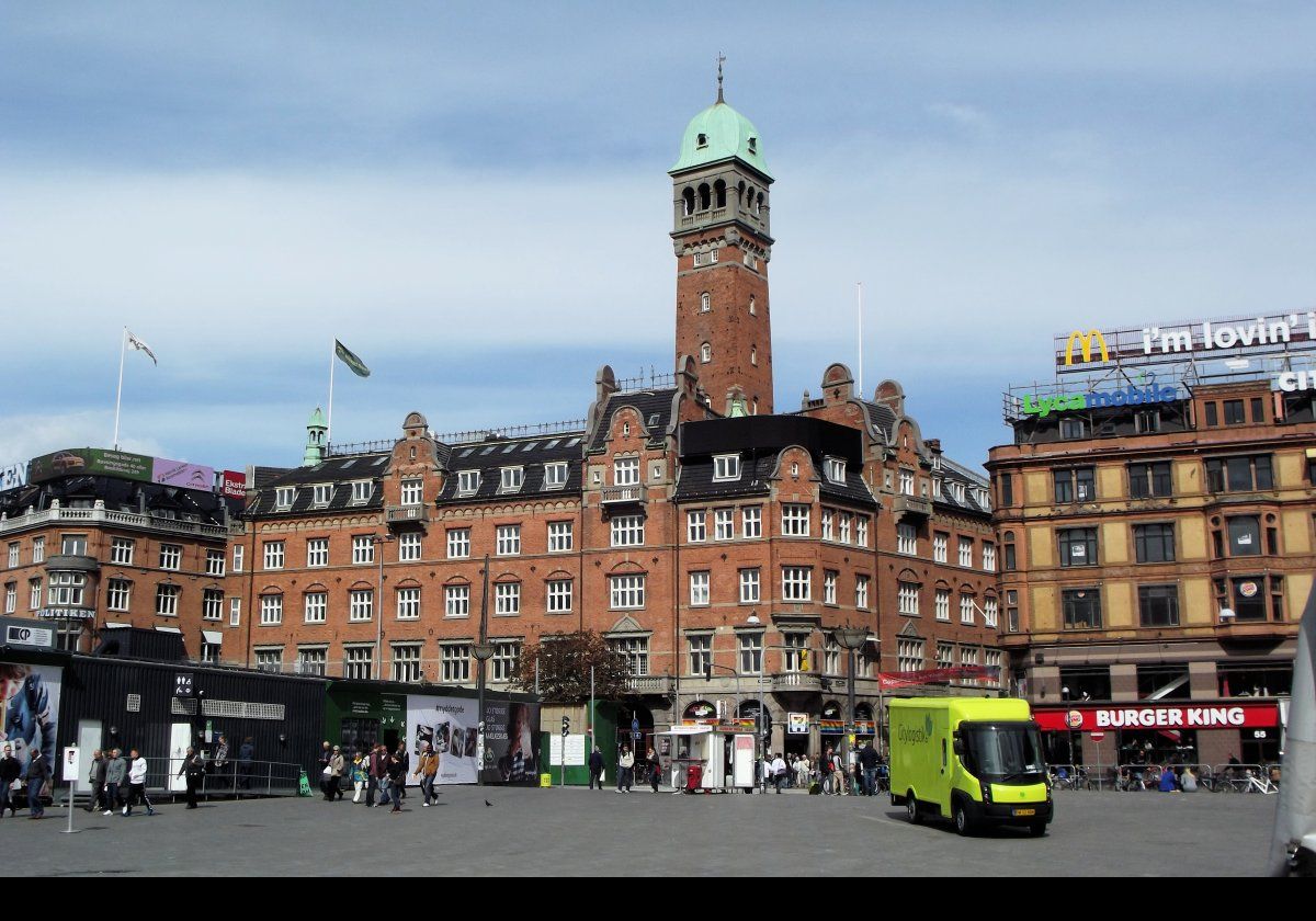 The "Rådhuspladsen" or City Hall Square.  The tower is part of the old Hotel Bristol built in 1901/2.