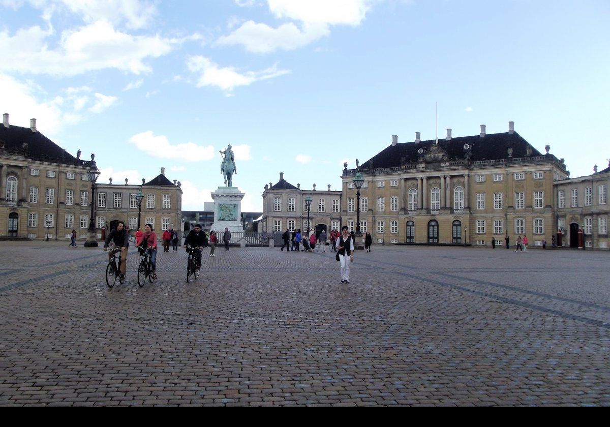 The Amalienborg Palace is the winter home of the Danish royal family