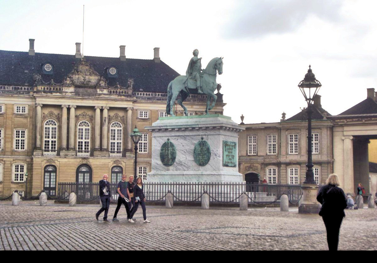 The statue of King Frederik V,  Commissioned in 1753, it was not completed until 1771; five years after Frederik's death in 1766.
