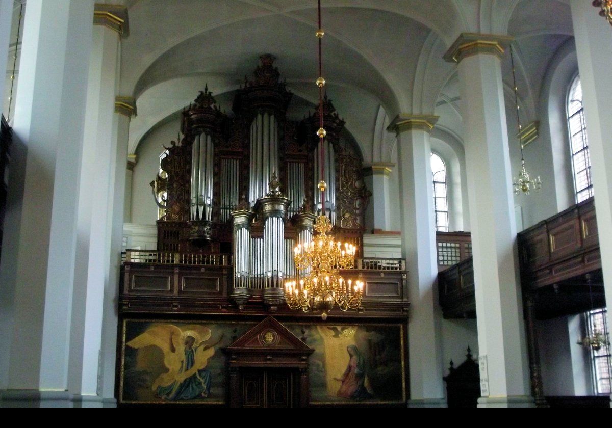 The Church of the Holy Spirit, or Helligaandskirken.  If you take a stroll along the pedestrian street Stroget, you will pass the church.  Terrific organ., on 