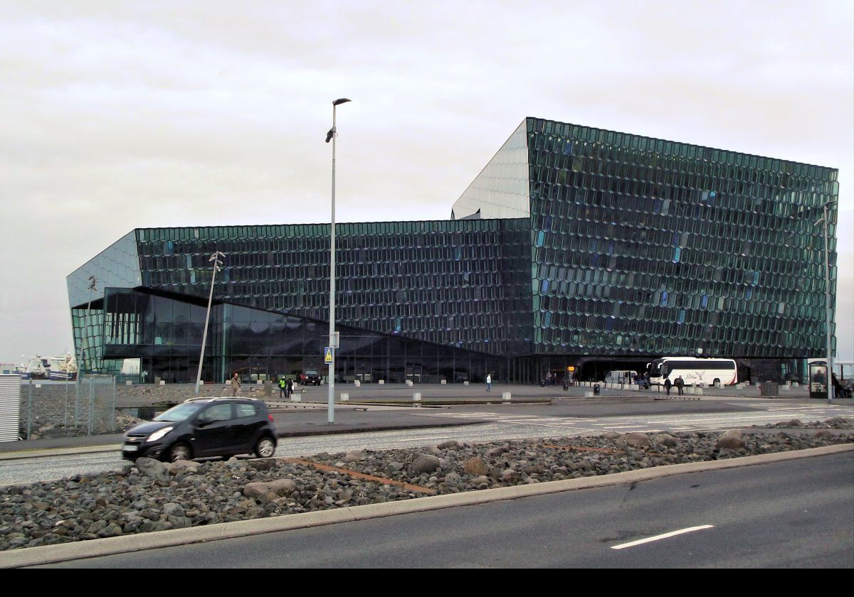 Harpa, a concert hall and conference center in Reykjavík.