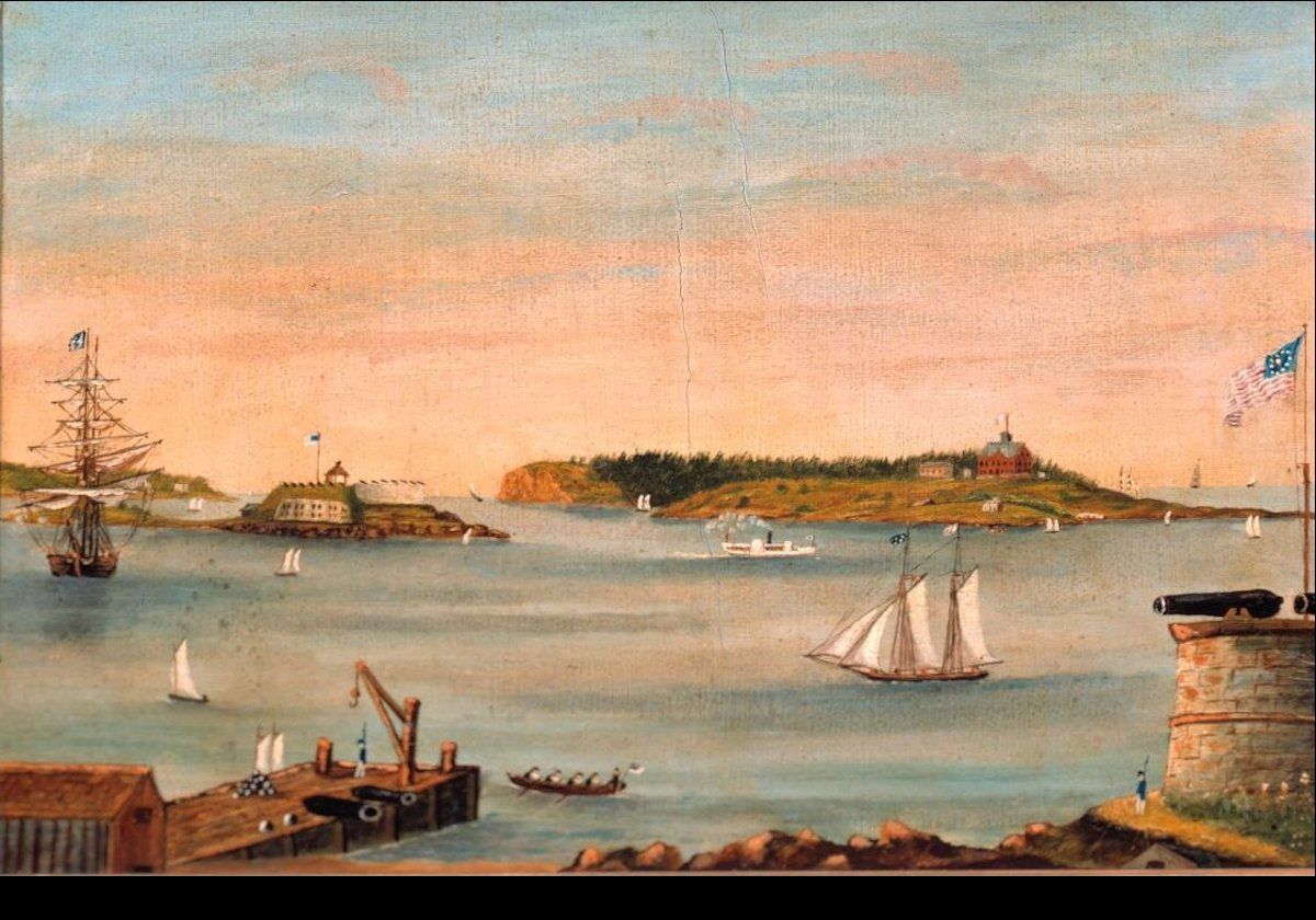 The harbor in 1853.  