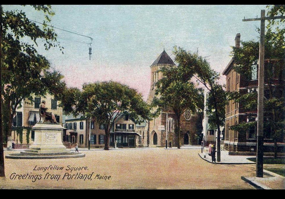 Longfellow Square in around 1906.  
