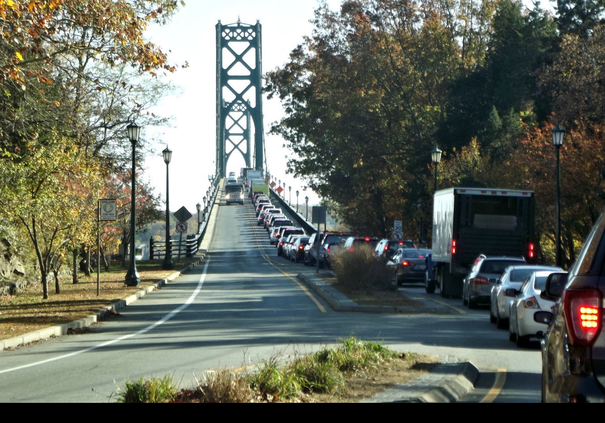 Heading back from Bristol to Newport, we encountered a bit of a traffic hold-up on the Mount Hope Bridge