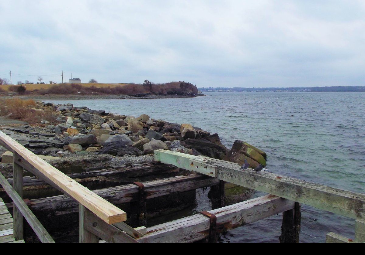 We had a short drive through part of Fort Getty.  This jetty afforded some of the best views!
