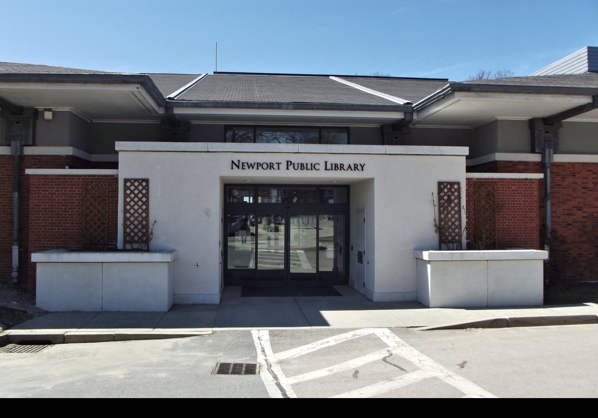 The rear entrance to the library.