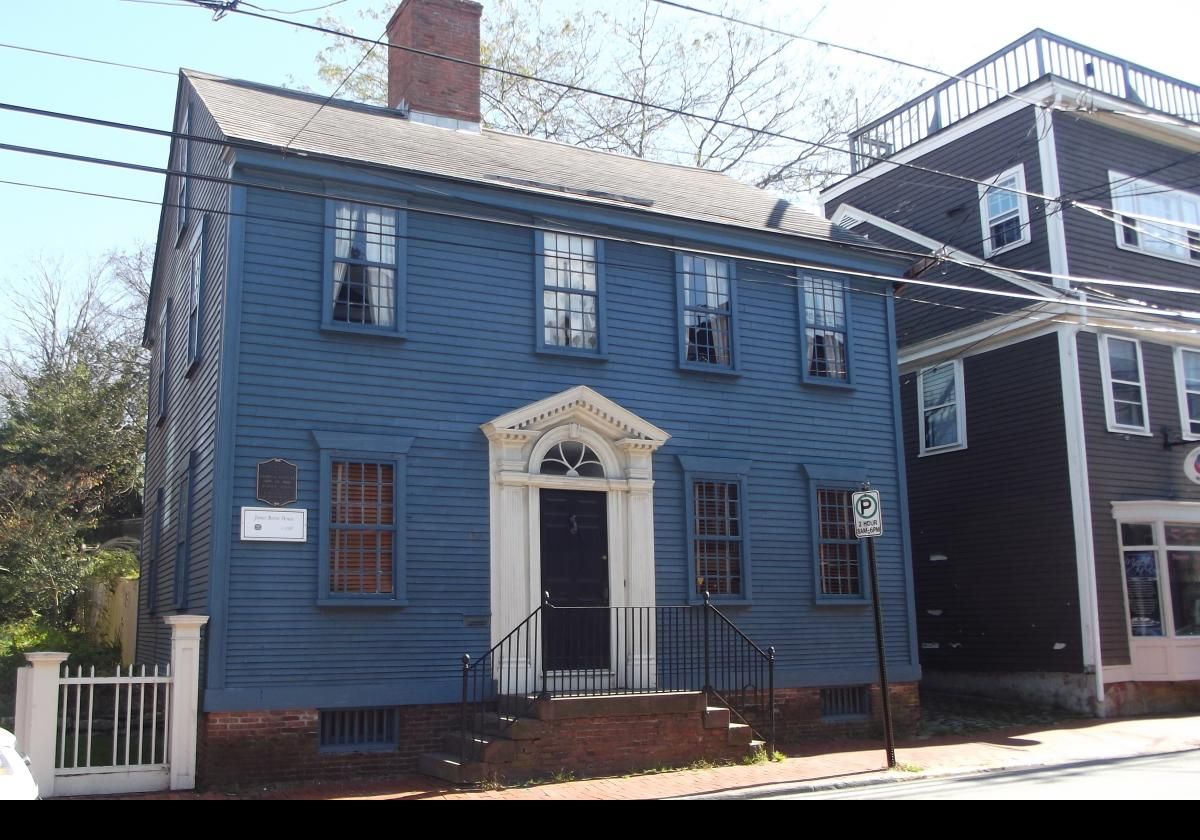 The James Boone House is another Federal era house at number 422 Thames Street, and is next door to the Whitehorne House.  It was built around 1795, and at the time of its purchase by the Newport Restoration Foundation (NRF) in 1969 it had lost virtually all of its period detailing.  