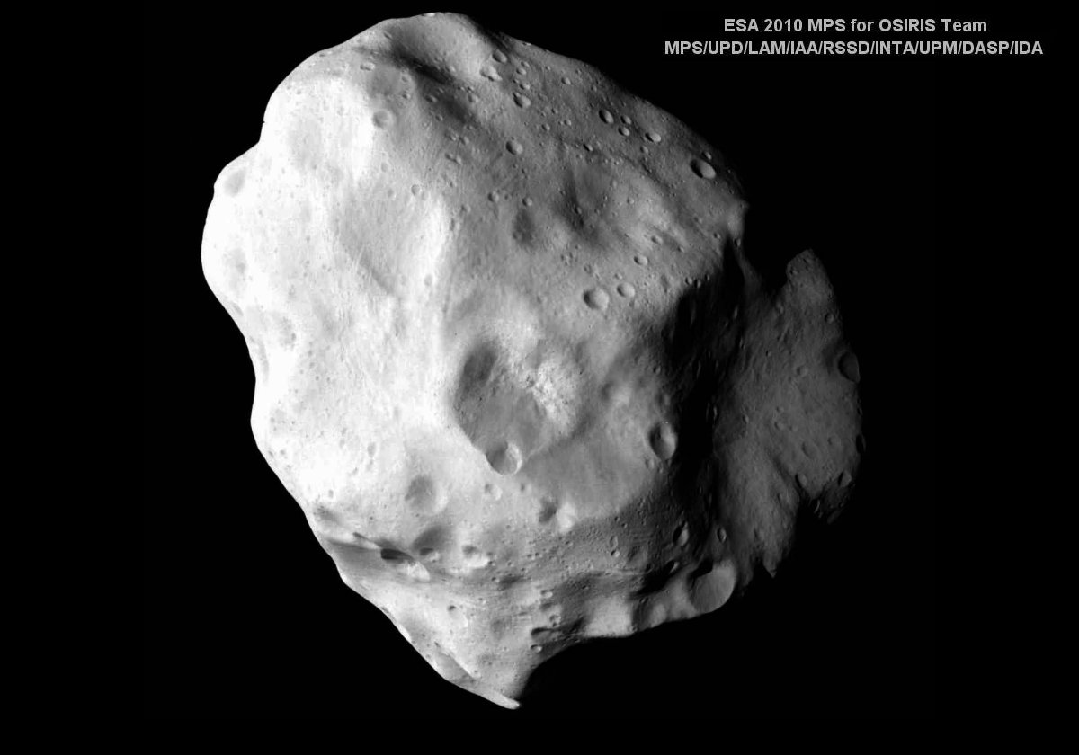 Asteroid 21 Lutetia by the Rosetta probe from less than 2,000 miles away.  July 10th, 2010.     Lutetia Images Credit: ESA