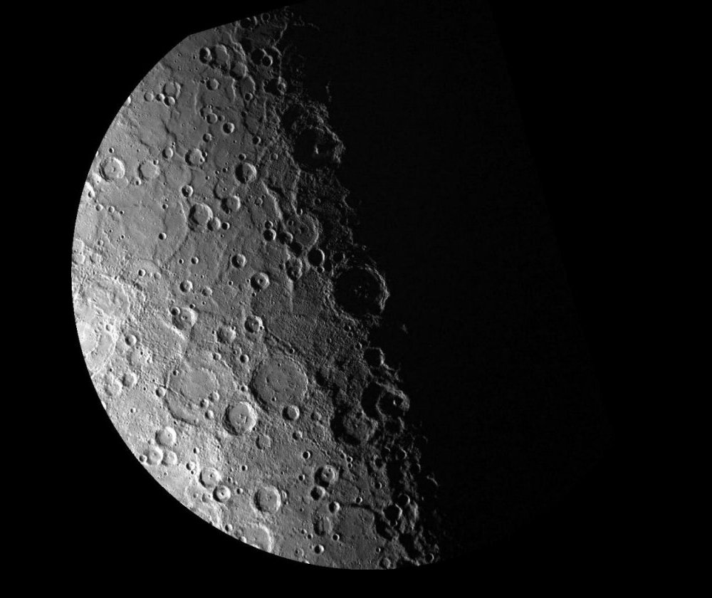 Mercury's south pole taken by Messenger.  