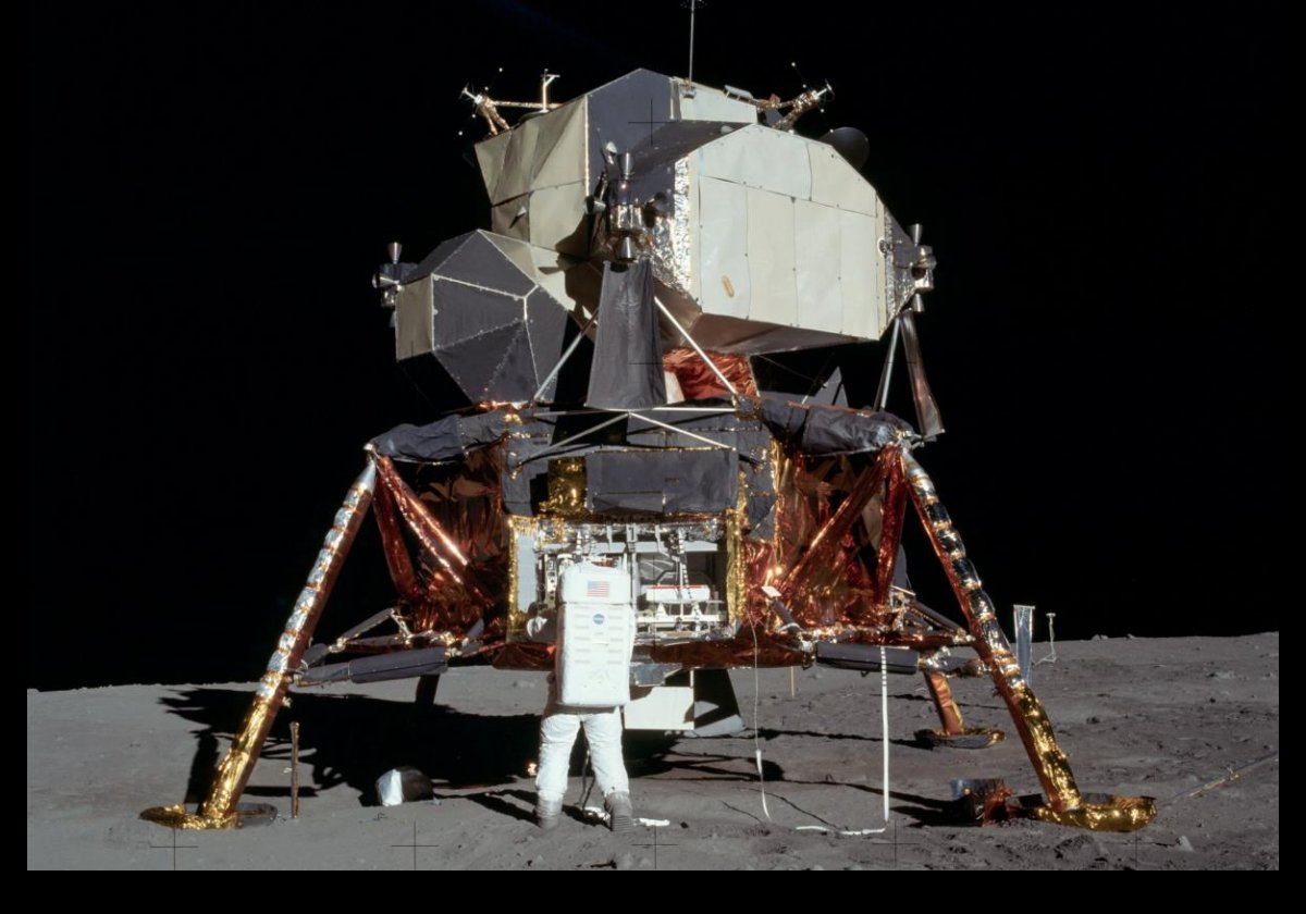 Buzz Aldrin with the Lunar Module on the Moon during the Apollo 11 mission.  Credit: NASA/Neil Armstrong