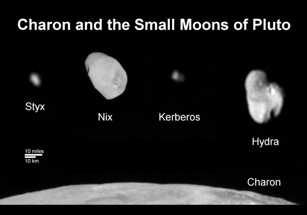 Pluto's four other very small moons.