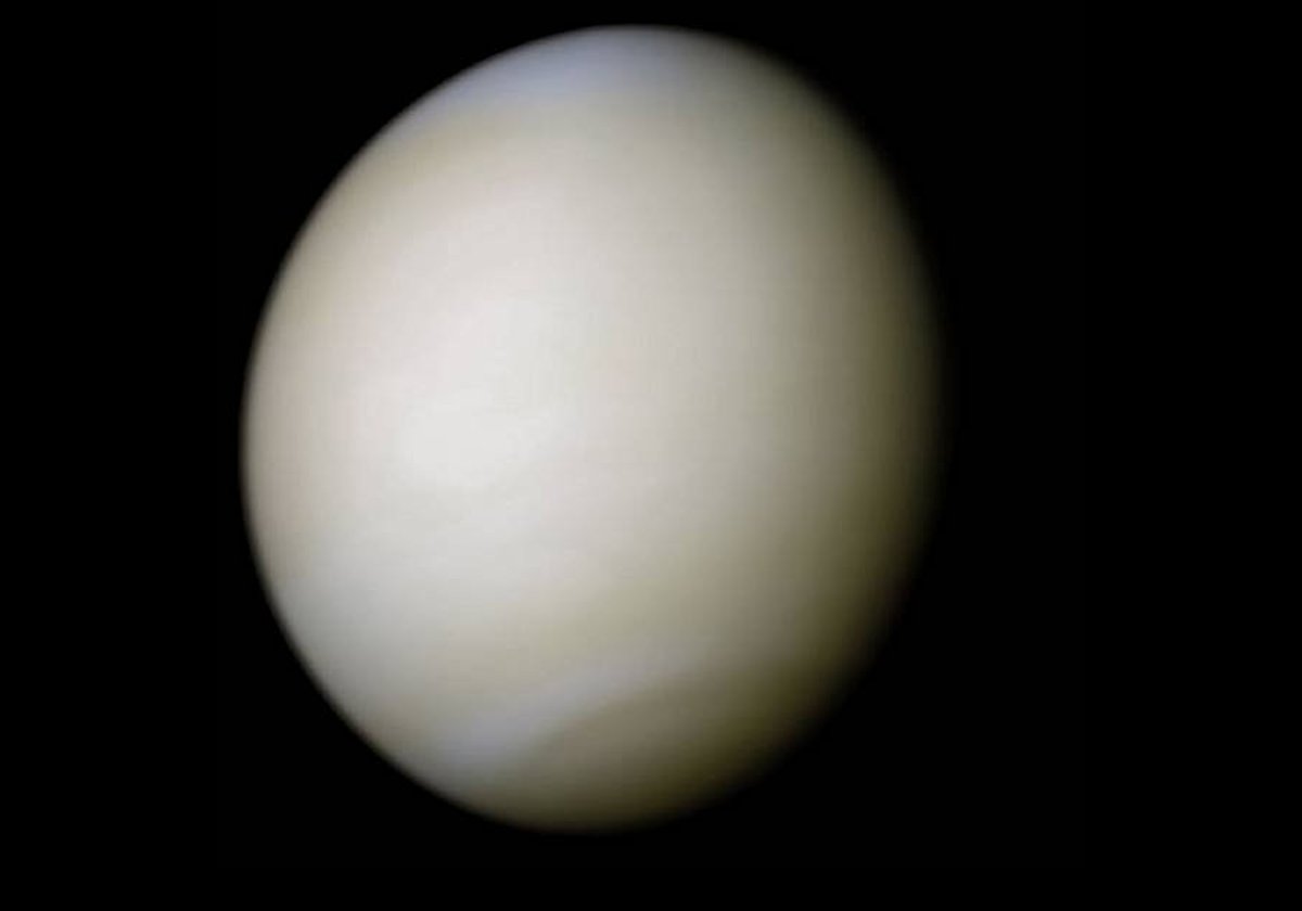 A natural color Photograph of Venus.