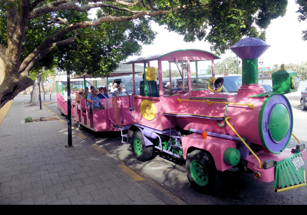 This is the "train" that took us on a tour of Willemstad.  An interesting tour though fumes from the engine could get a little overpowering.  